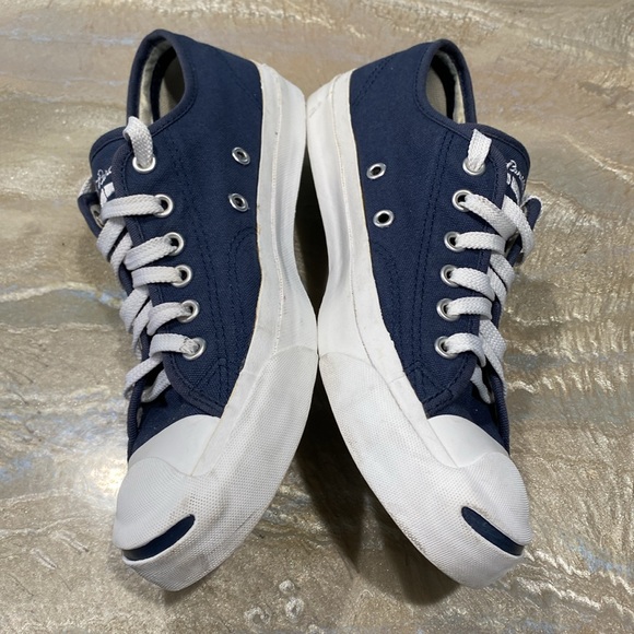 Converse Jack Purcell Low Tops Lace Blue Vintage Sneakers Women’s 7.5 / Men’s 6 - Picture 3 of 17